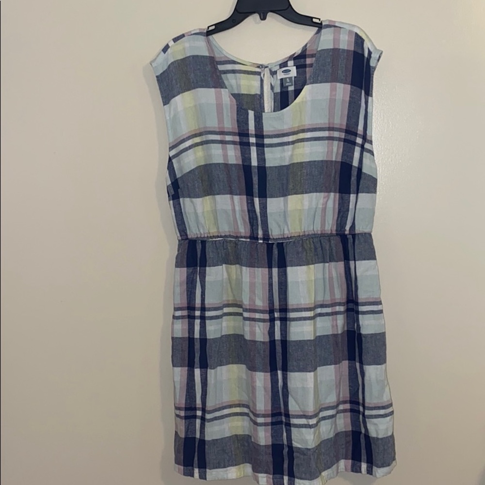Spring colors plaid dress
